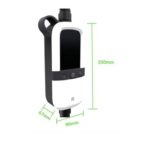 Chargeur portable noir et blanc, boîtier rectangulaire avec câble de fixation et connecteur, dimensions 200×90×57 mm