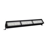 Luminaire linéaire LED noir, trois modules LED, boîtier métal, fixation en saillie