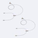 Kit de câbles de suspension blancs avec embouts métalliques pour luminaire