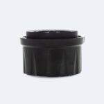 Capuchon cylindrique noir en plastique pour connecteur de luminaire extérieur
