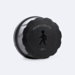 Couvercle de luminaire noir en plastique, pictogramme silhouette de personne