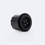 Connecteur circulaire noir en plastique pour luminaire LED, broches centrales