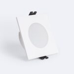 Collerette Downlight Carré IP65 pour Ampoule LED GU10 / GU5.3 Coupe Ø75 mm Maxis Blanc