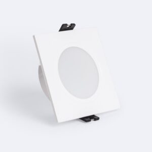 Collerette Downlight Carré IP65 pour Ampoule LED GU10 / GU5.3 Coupe Ø75 mm Maxis Blanc