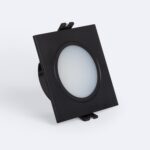 Collerette Downlight Carré IP65 pour Ampoule LED GU10 / GU5.3 Coupe Ø75 mm Maxis Noir