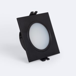 Collerette Downlight Carré IP65 pour Ampoule LED GU10 / GU5.3 Coupe Ø75 mm Maxis Noir