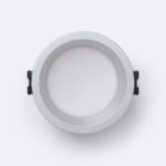 Collerette downlight conique argent, encastrable ronde avec clips de fixation pour ampoule LED