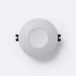 Collerette downlight conique argent encastrable avec clips de fixation