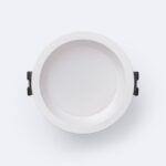 Collerette downlight conique blanche encastrable pour ampoule GU10 et GU5.3, avec ressorts de fixation noirs