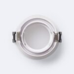 Collerette downlight blanche ronde conique encastrable, ressorts de fixation pour ampoule GU10/GU5.3