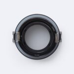 Collerette downlight noire circulaire avec ressorts de fixation pour spot encastrable