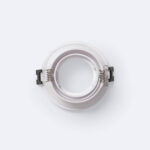Collerette downlight ronde blanche avec clips ressort métalliques pour spot encastrable