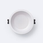 Collerette downlight conique blanche encastrable avec clips noirs