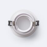 Collerette downlight conique blanche, anneau encastrable avec ressorts de fixation métalliques