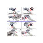 Connecteur en L pour ruban LED étanche IP54/65, boîtier plastique gris à clipser