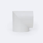 Connecteur en L blanc plastique angle droit pour réglettes étanches LED