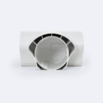 Connecteur T blanc en plastique pour réglettes LED étanches, ouverture circulaire