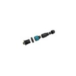 Connecteur 3 broches étanche en pièces, plastique noir et bleu turquoise, connectique pour boîtiers extérieurs