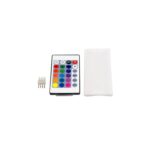 Contrôleur LED blanc rectangulaire avec télécommande multicolore et connecteur 4 broches