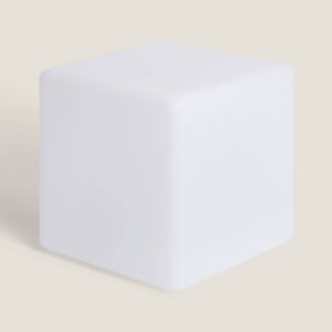 Cube LED RGBW 30cm avec Batterie Rechargeable Solaire + USB