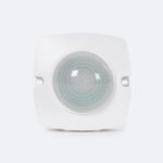 Détecteur de mouvement PIR blanc boîtier carré avec lentille en dôme et fixation murale