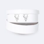 Détecteur de mouvement PIR blanc avec réglages Time et Lux visibles