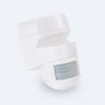 Détecteur de mouvement PIR blanc, tête orientable, montage mural et angle, boîtier plastique