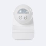 Détecteur de mouvement PIR blanc à capteur dôme et commandes frontales