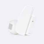 Détecteur de mouvement PIR blanc, capteur 360° pour fixation murale ou en angle, boîtier plastique