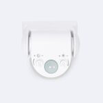 Détecteur de mouvement PIR blanc orientable, lentille ronde, support mural et commandes de réglage