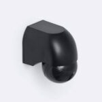 Détecteur de mouvement mural noir à capteur dôme