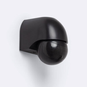 Détecteur de Mouvement PIR Crépusculaire 180º Smart Mural Extérieur IP44 Noir