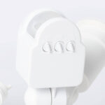 Détecteur de mouvement PIR blanc en plastique, tête réglable avec trois boutons, fixation murale