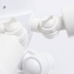 Applique murale extérieure blanche à articulations réglables pour deux ampoules E27