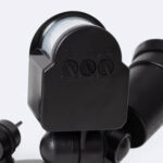 Détecteur de mouvement PIR mural noir 180° avec capteur crépusculaire pour applique extérieure