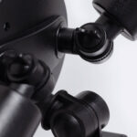 Applique murale extérieure noire à têtes articulées en métal texturé