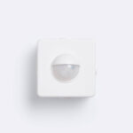 Détecteur de mouvement PIR blanc en saillie, boîtier carré plastique avec lentille hémisphérique