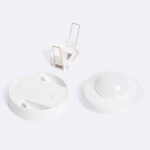 Détecteur de mouvement PIR blanc, dôme 360°, pour montage en saillie ou encastré