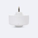 Détecteur de mouvement PIR blanc cylindrique, boîtier plastique, embase filetée avec connecteur jack