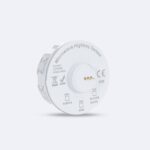 Capteur radar rond blanc pour highbay, trois broches dorées et marquages CE visibles