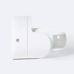 Détecteur de mouvement blanc en saillie, capteur PIR orientable sur support pivotant