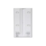 Détecteur PIR blanc rectangulaire en plastique pour montage en saillie, quatre points de fixation visibles