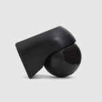 Détecteur de mouvement PIR sphérique noir avec support d'angle pour fixation murale