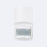 Détecteur de mouvement PIR blanc mural, boîtier rectangulaire en plastique avec lentille striée
