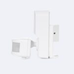 Détecteur de mouvement PIR blanc, boîtier plastique et tête orientable pour fixation murale