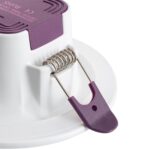 Downlight encastrable rond blanc avec clip ressort et boîtier violet