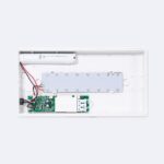Module d'éclairage de secours LED blanc avec circuit imprimé, batterie et barre LED rectangulaire