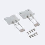 Supports de fixation métalliques pour panneau LED avec clips ressort et vis de montage
