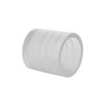 Embout PVC translucide cylindrique pour gaine LED ronde