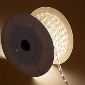 Gaine LED Ronde 220V 36 LED/m BOBINE 50m Coupe 100cm IP65 Blanc neutre